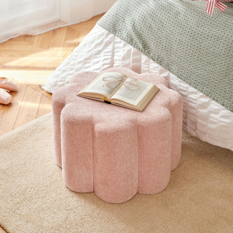 Σκαμπό (Φ50x30) A-S Fleur De Rose 214216