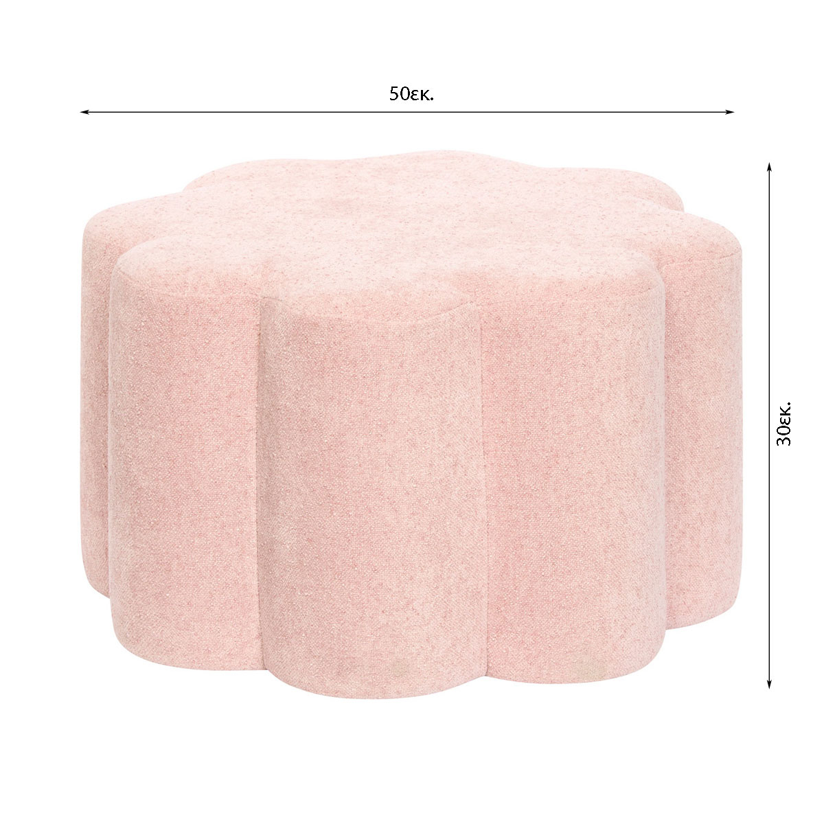 Σκαμπό (Φ50X30) A-S Fleur De Rose 214216 Home Έπιπλα Spitishop