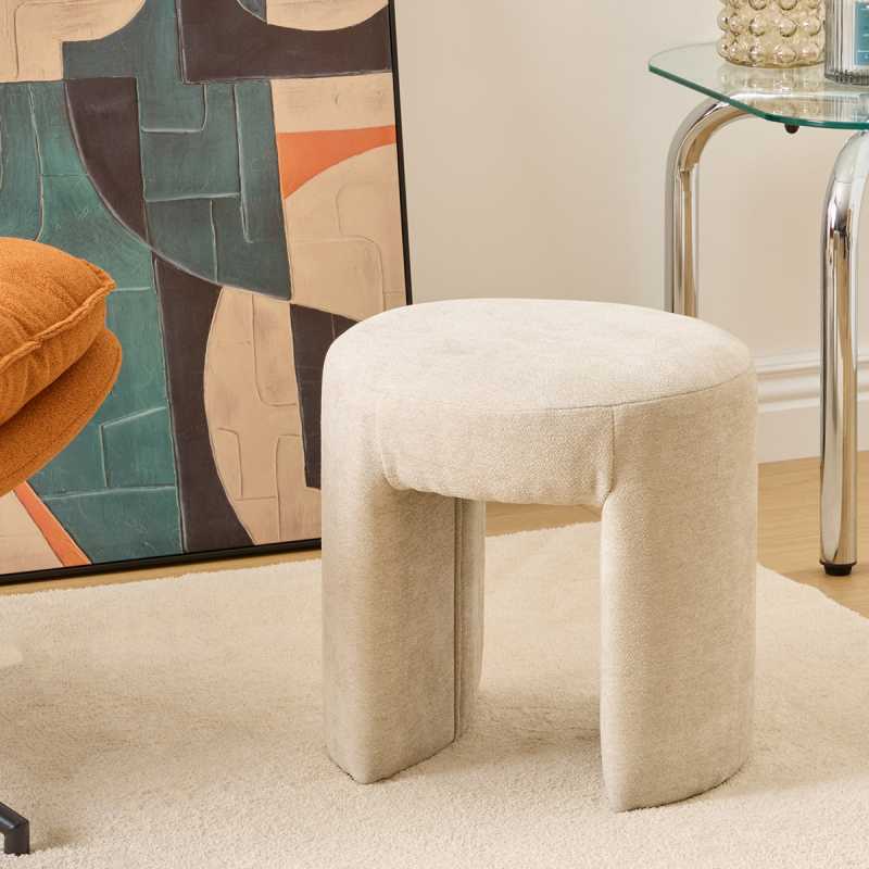 Σκαμπό (Φ38x38) A-S Jin Beige 207355A