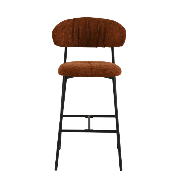 Σκαμπό Μπαρ Με Πλάτη (52.5x54.5x104.5) Spitishop Hibiscus Terracotta