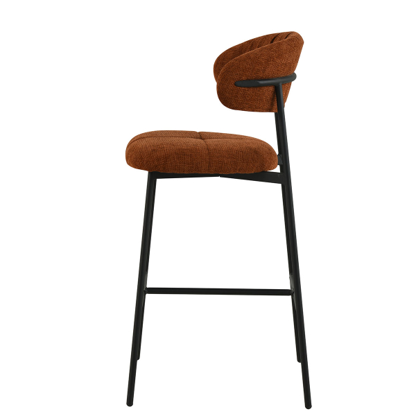 Σκαμπό Μπαρ Με Πλάτη (52.5x54.5x104.5) Spitishop Hibiscus Terracotta