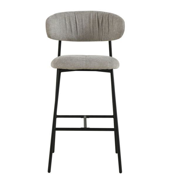 Σκαμπό Μπαρ Με Πλάτη (52.5x54.5x104.5) Spitishop Hibiscus L.Grey