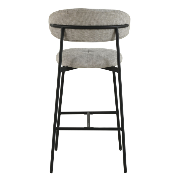 Σκαμπό Μπαρ Με Πλάτη (52.5x54.5x104.5) Spitishop Hibiscus L.Grey