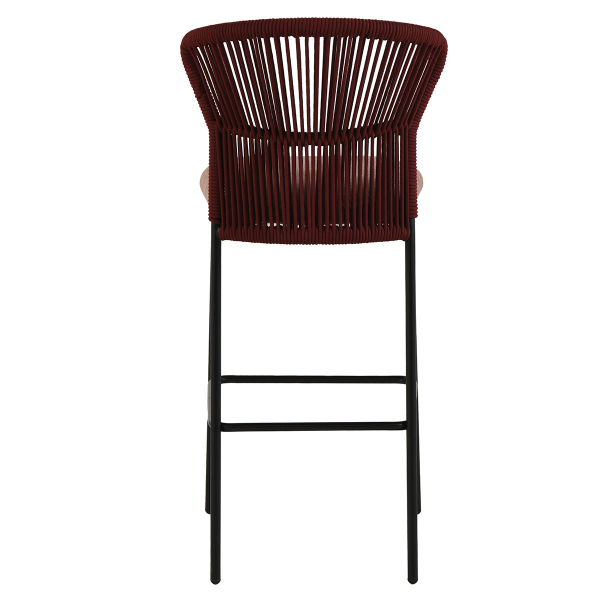 Σκαμπό Μπαρ Με Πλάτη (52.5x54.5x104.5) Spitishop Bali Red