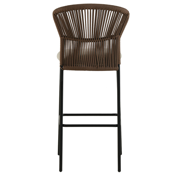 Σκαμπό Μπαρ Με Πλάτη (52.5x54.5x104.5) Spitishop Bali Brown