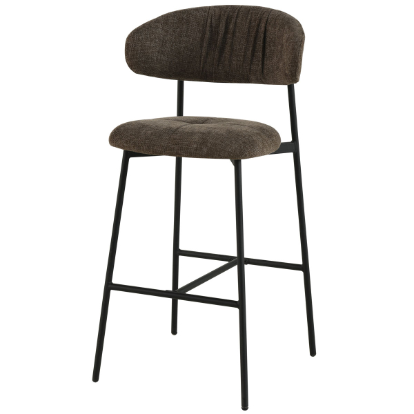 Σκαμπό Μπαρ Με Πλάτη (52.5x54.5x104.5) Spitishop Hibiscus Brown