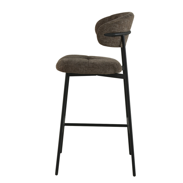 Σκαμπό Μπαρ Με Πλάτη (52.5x54.5x104.5) Spitishop Hibiscus Brown