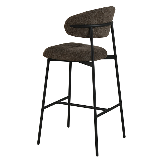 Σκαμπό Μπαρ Με Πλάτη (52.5x54.5x104.5) Spitishop Hibiscus Brown