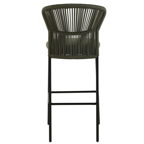 Σκαμπό Μπαρ Με Πλάτη (52.5x54.5x104.5) Spitishop Bali Green