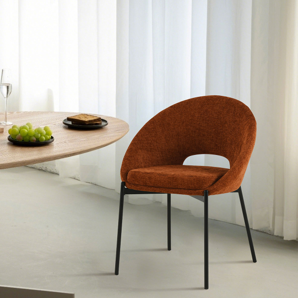 Καρέκλα Τραπεζαρίας (60x63x83) Spitishop Iris Terracotta