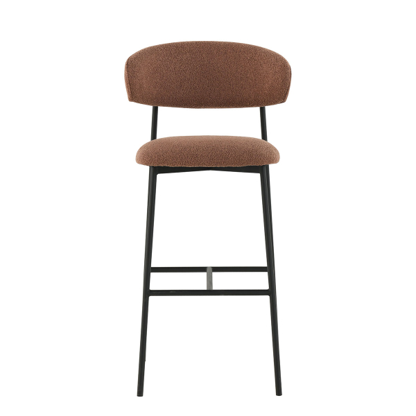 Σκαμπό Μπαρ Με Πλάτη (52x50.5x103) Spitishop Lotus L.Brown