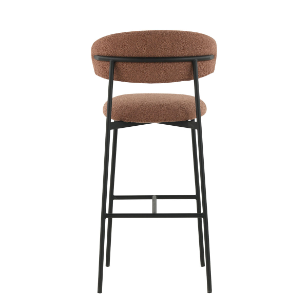 Σκαμπό Μπαρ Με Πλάτη (52x50.5x103) Spitishop Lotus L.Brown