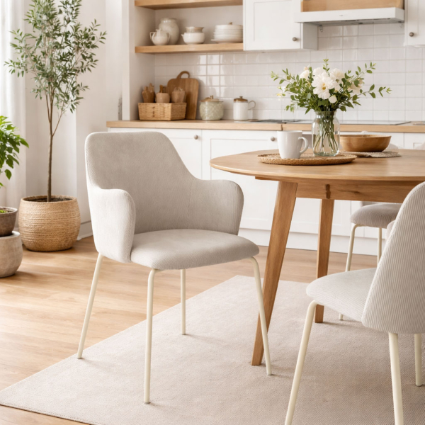 Καρέκλα Τραπεζαρίας (60x55x84) Spitishop Dahlia Beige