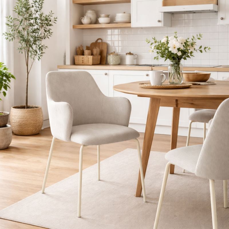 Καρέκλα Τραπεζαρίας (60x55x84) Spitishop Dahlia Beige