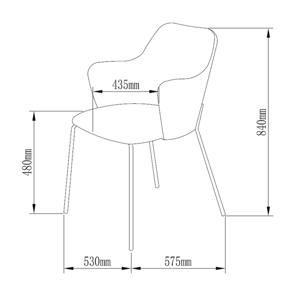 Καρέκλα Τραπεζαρίας (60x55x84) Spitishop Dahlia Beige