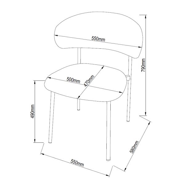 Καρέκλα Τραπεζαρίας (59x54x79) Spitishop Lotus Ecru/Beige