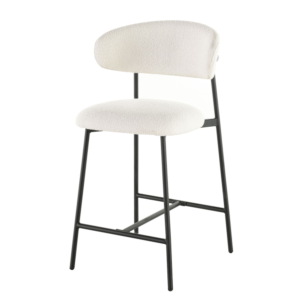 Σκαμπό Μπαρ Με Πλάτη (52x50.5x103) Spitishop Lotus Cream