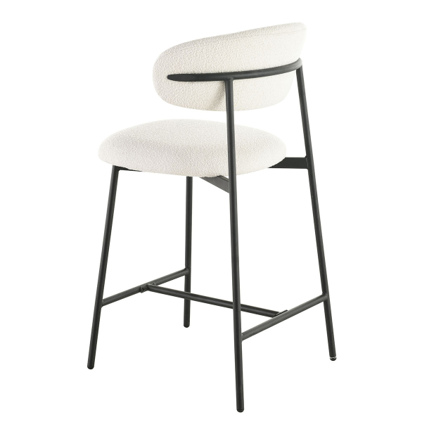 Σκαμπό Μπαρ Με Πλάτη (52x50.5x103) Spitishop Lotus Cream