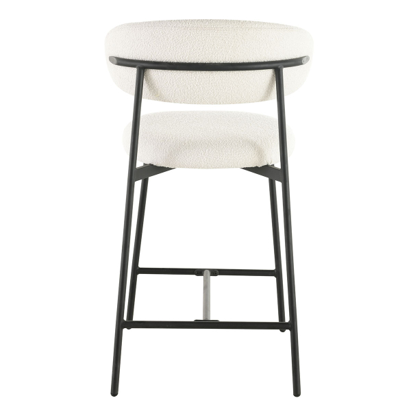 Σκαμπό Μπαρ Με Πλάτη (52x50.5x103) Spitishop Lotus Cream