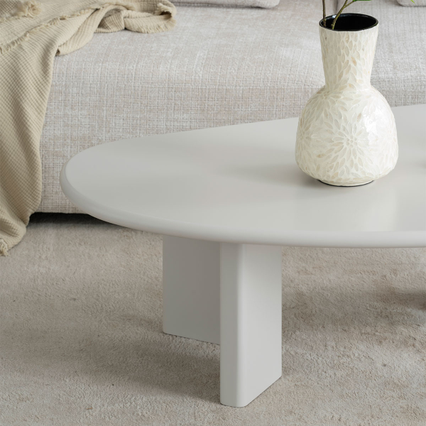 Τραπέζι Σαλονιού (130x80x42) Spitishop Dahlia Cream