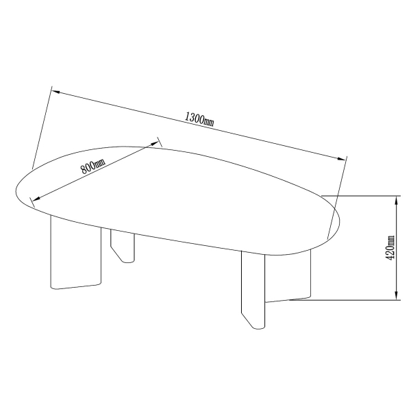 Τραπέζι Σαλονιού (130x80x42) Spitishop Dahlia Cream