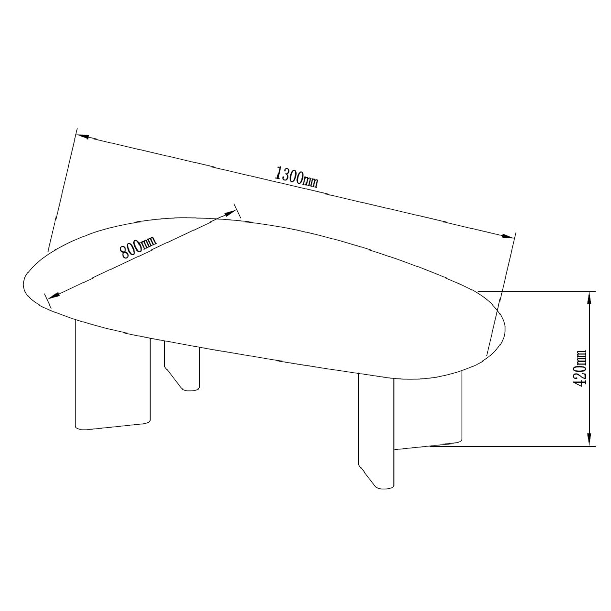 Τραπέζι Σαλονιού (130X80X42) Spitishop Dahlia Cream Home Έπιπλα Τραπεζάκια Spitishop