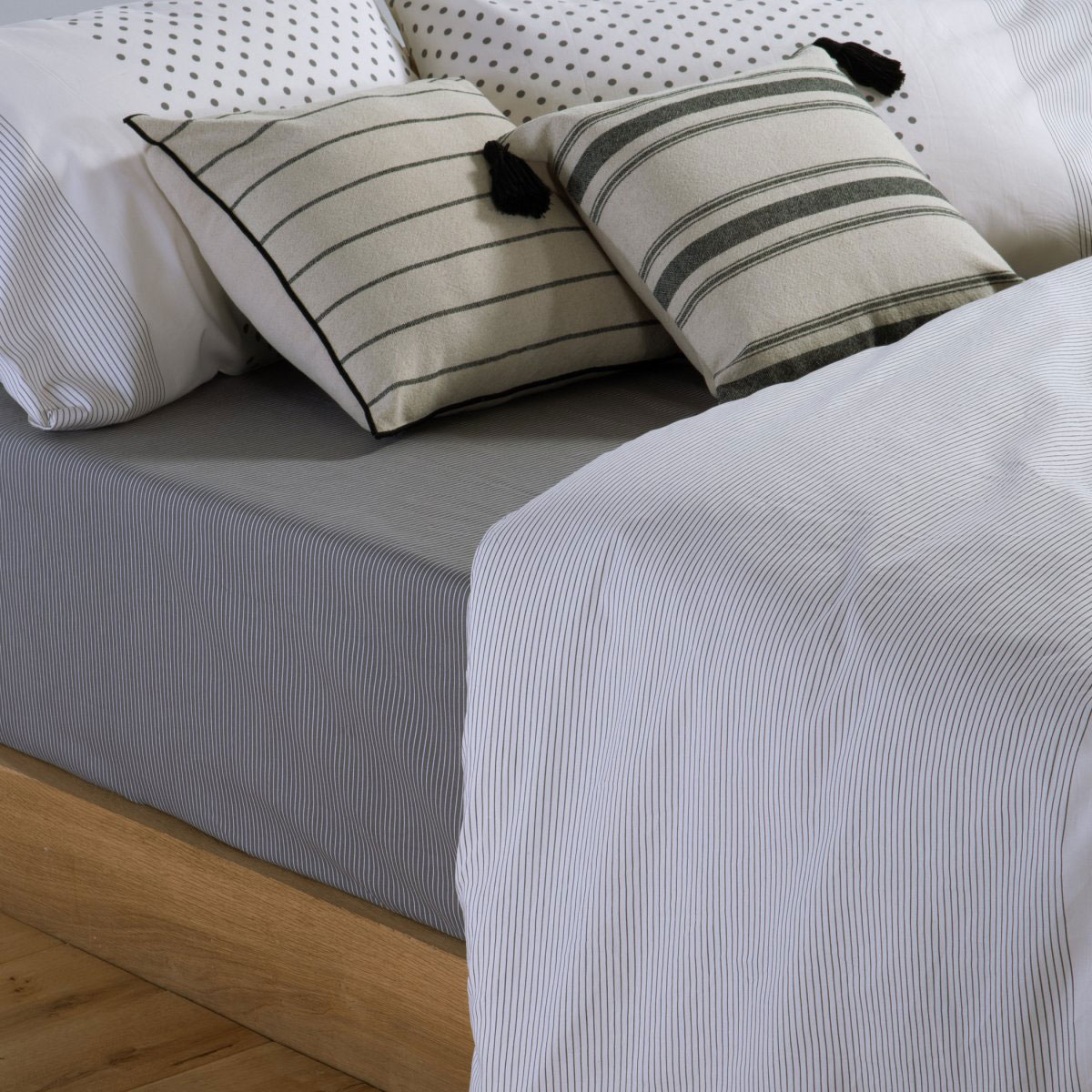 Σεντόνια Μονά (Σετ) Nef-Nef Homeware Smart Donter 26 Ecru - Anthracite με Λαστιχο 100X200+35 Home Λευκά Είδη Κρεβατοκάμαρας Spitishop