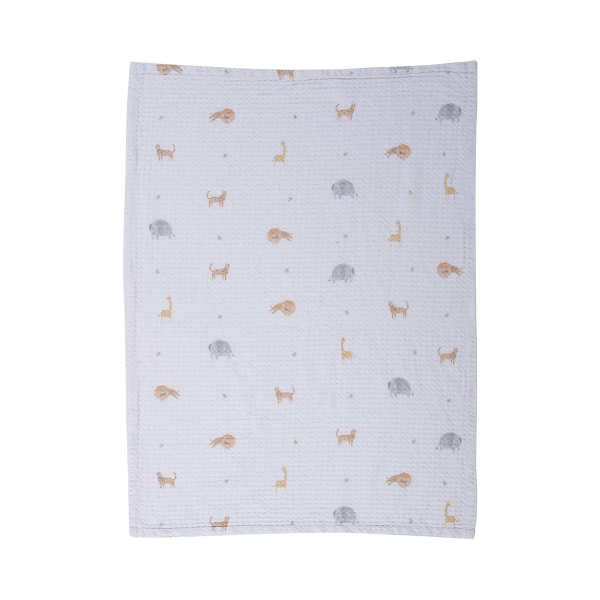 Κουβέρτα Πικέ Αγκαλιάς (80x110) Nef-Nef Homeware Baby Jungle In Motion