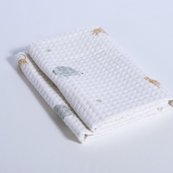 Κουβέρτα Πικέ Κούνιας (110x150) Nef-Nef Homeware Baby Jungle In Motion