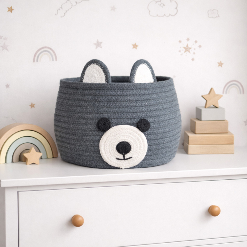 Καλάθι Αποθήκευσης (Φ25x20) Ravelia Inu Grey