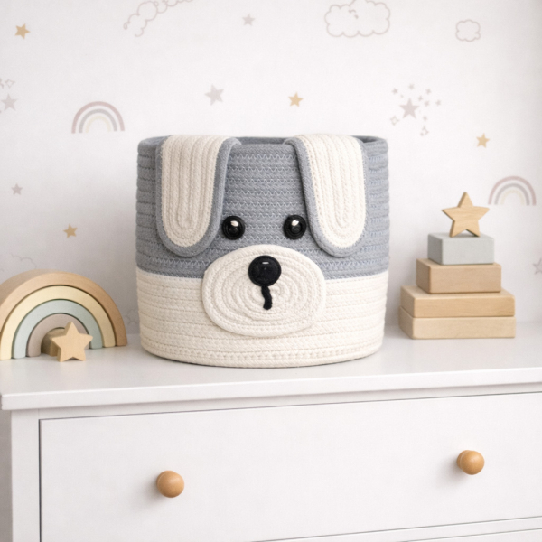 Καλάθι Αποθήκευσης (Φ25x25) Ravelia Cachorro Grey