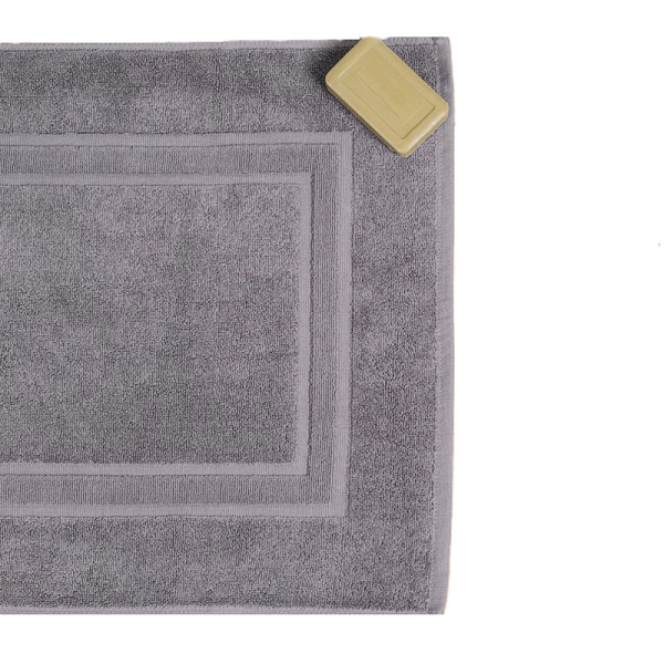 Πετσετέ Πατάκι (50x70) Hotel Διπλή Κορνίζα Silver 700gr/m2