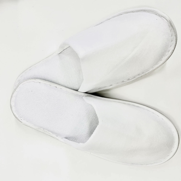 Ζεύγος Παντόφλες Ξενοδοχείου Hotel Ανδρικές/Γυναικείες One Size Poly Fleece White 7mm