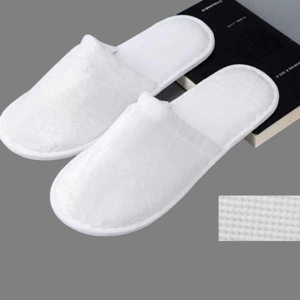 Ζεύγος Παντόφλες Ξενοδοχείου Hotel Ανδρικές/Γυναικείες One Size Lux Coral Fleece White 7mm