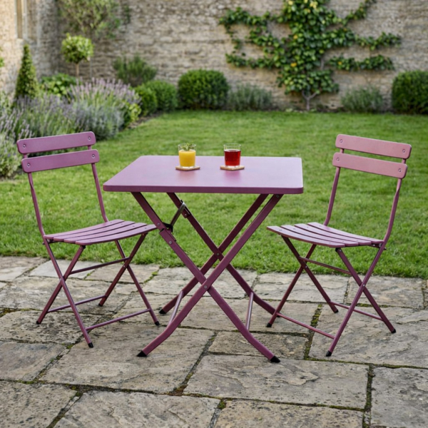 Σετ Τραπεζαρία Κήπου (3τμχ) Spitishop Riviera Purple