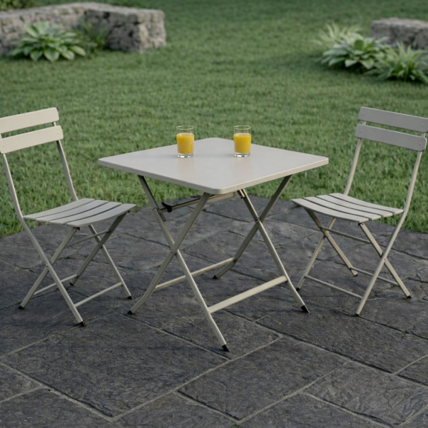 Σετ Τραπεζαρία Κήπου (3τμχ) Spitishop Riviera Grey