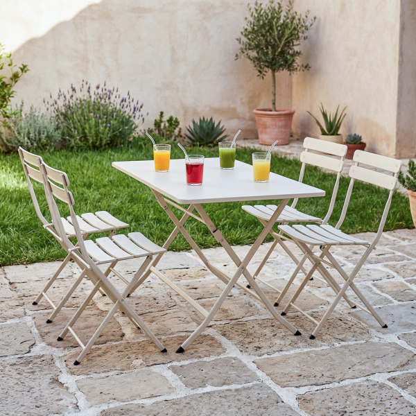 Σετ Τραπεζαρία Κήπου (5τμχ) Spitishop Riviera Beige