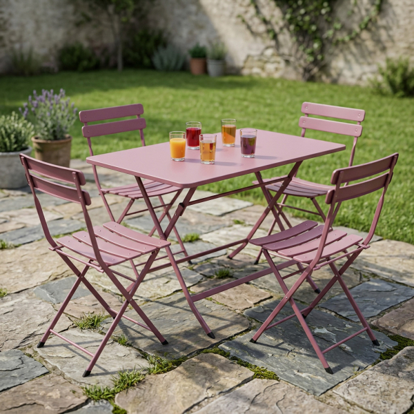 Σετ Τραπεζαρία Κήπου (5τμχ) Spitishop Riviera Purple