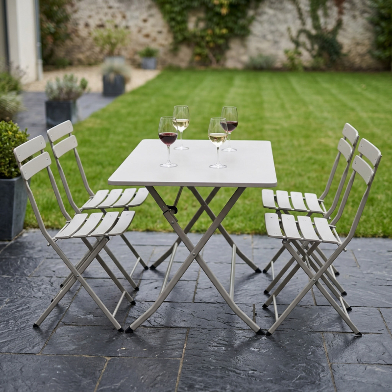 Σετ Τραπεζαρία Κήπου (5τμχ) Spitishop Riviera Grey