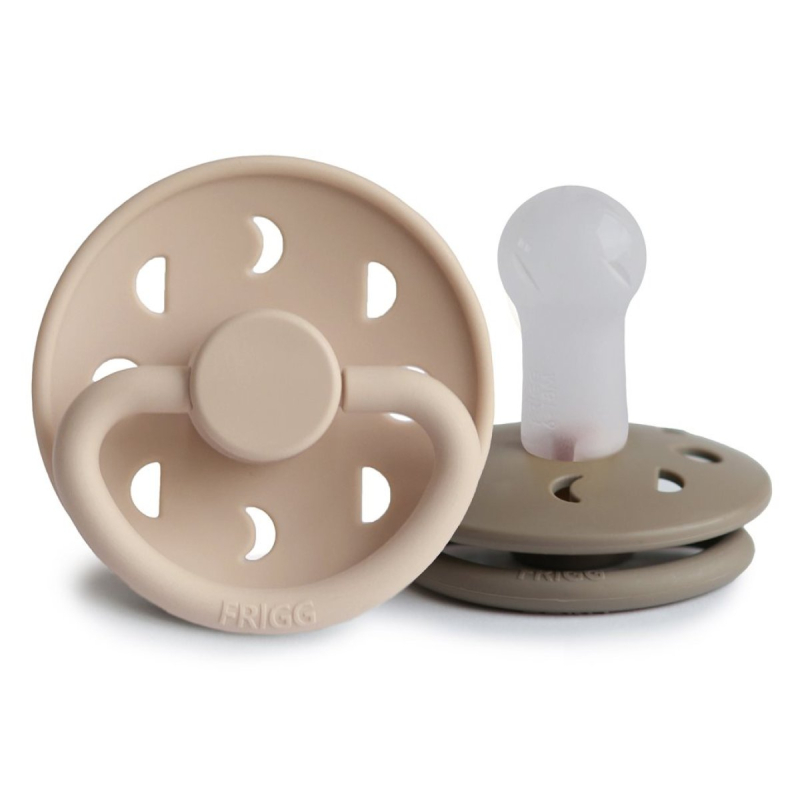 Πιπίλες Σιλικόνης Φυσιολογικές 0Μ+ (Σετ 2τμχ) Frigg Moon Phase Croissant/Portobello