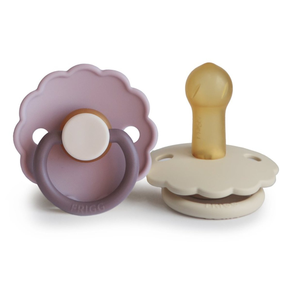 Πιπίλες Καουτσούκ Φυσιολογικές 6Μ+ (Σετ 2τμχ) Frigg Daisy Haze/Cream