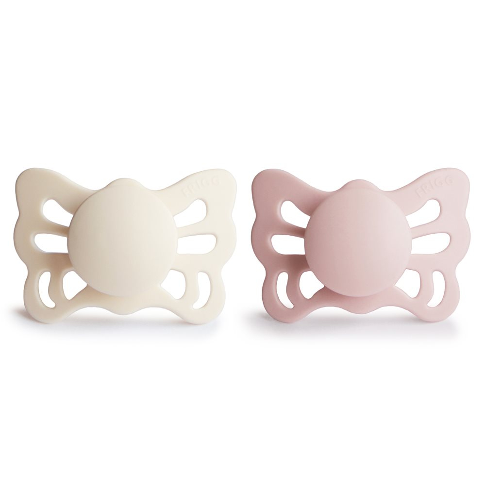 Πιπίλες Σιλικόνης Ανατομικές 0Μ+ (Σετ 2Τμχ) Frigg Butterfly Cream Blush Home Βρεφικά Spitishop