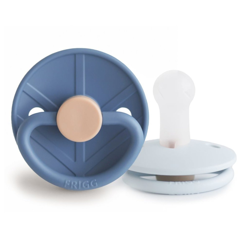 Πιπίλες Σιλικόνης Φυσιολογικές 6Μ+ (Σετ 2τμχ) Frigg Little Viking Ocean View/Powder Blue