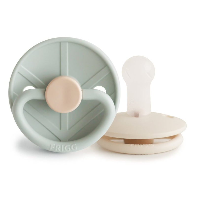 Πιπίλες Σιλικόνης Φυσιολογικές 6Μ+ (Σετ 2τμχ) Frigg Little Viking Sage/Cream
