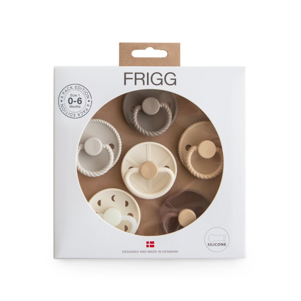 Πιπίλες Σιλικόνης Φυσιολογικές 0Μ+ (Σετ 6τμχ) Frigg Earthy Wonder