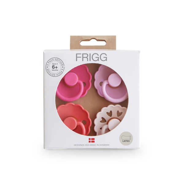 Πιπίλες Καουτσούκ Φυσιολογικές 6Μ+ (Σετ 4τμχ) Frigg Rosy Romance