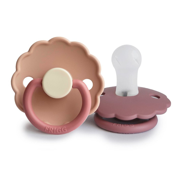 Πιπίλες Σιλικόνης Φυσιολογικές 0Μ+ (Σετ 2τμχ) Frigg Daisy Peony/Cedar