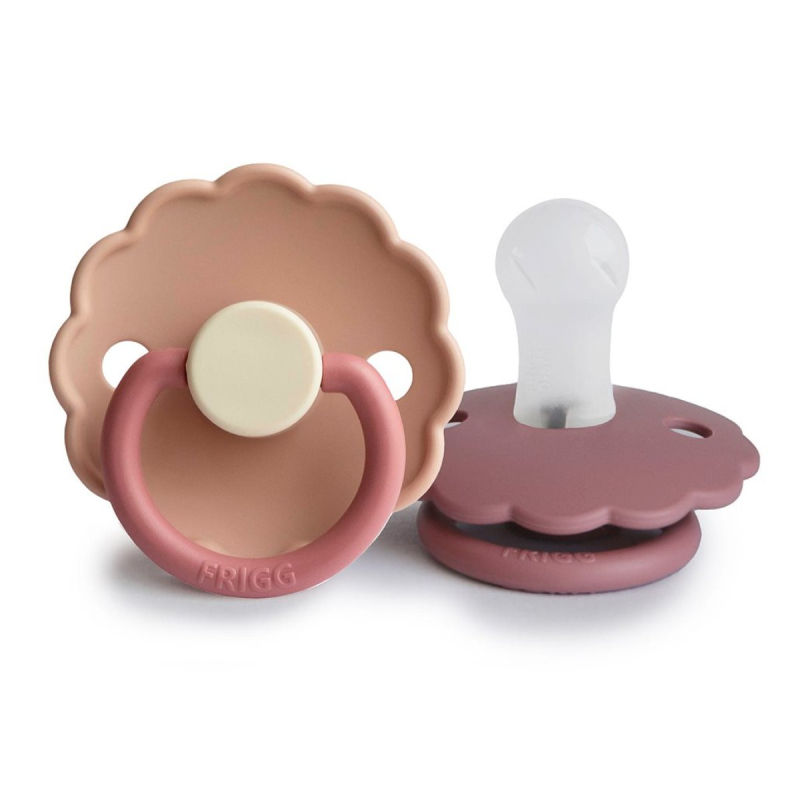 Πιπίλες Σιλικόνης Φυσιολογικές 0Μ+ (Σετ 2τμχ) Frigg Daisy Peony/Cedar