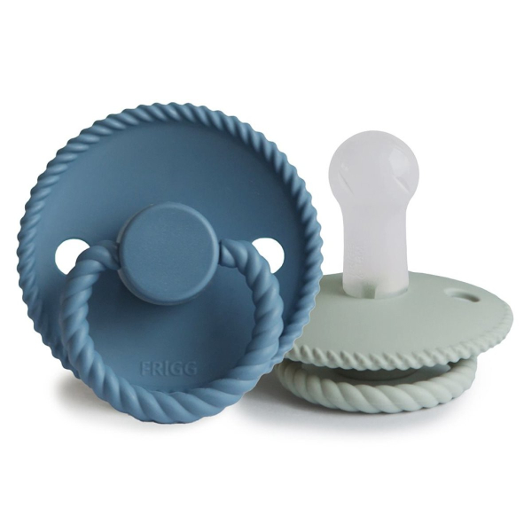Πιπίλες Σιλικόνης Φυσιολογικές 6Μ+ (Σετ 2τμχ) Frigg Rope Ocean View/Sage