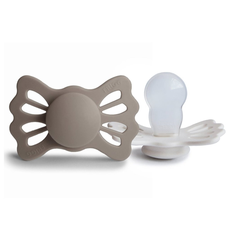 Πιπίλες Σιλικόνης Ανατομικές 6Μ+ (Σετ 2τμχ) Frigg Lucky Portobello/Cream